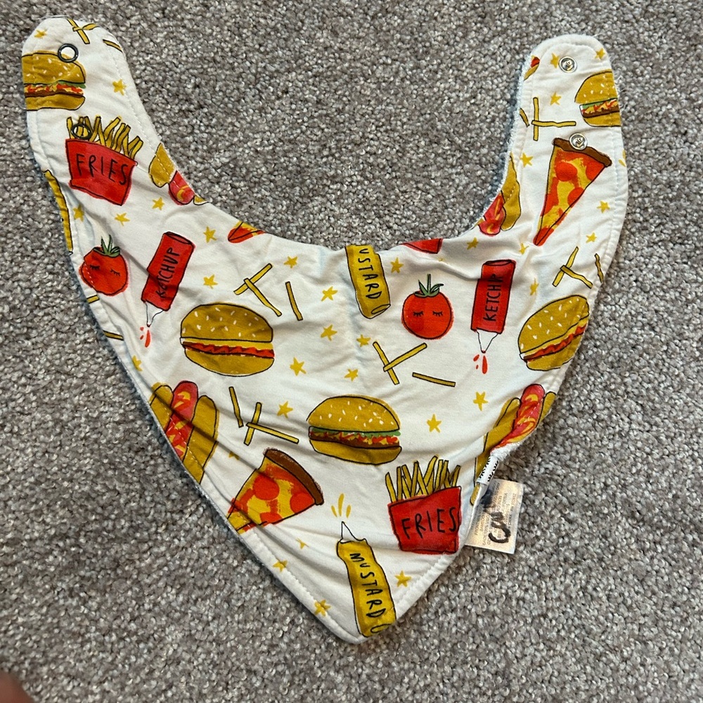 Little sleepies fast foodies bib